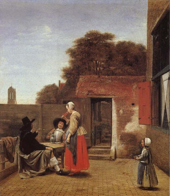 Pieter de Hooch Dutch gard Germany oil painting art